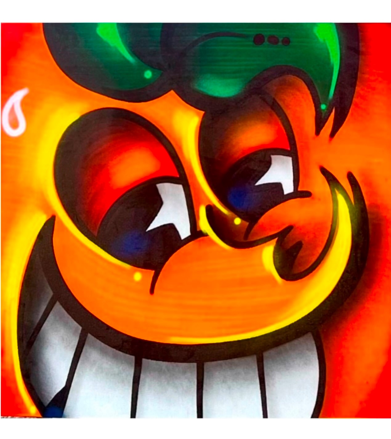Artwork labelled ATOMICO Orange Hamized smile