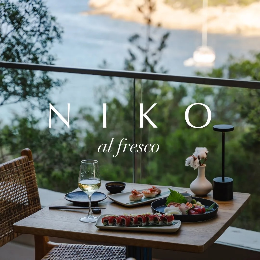 beautiful table setting at Niko restaurant at Hyde Ibiza
