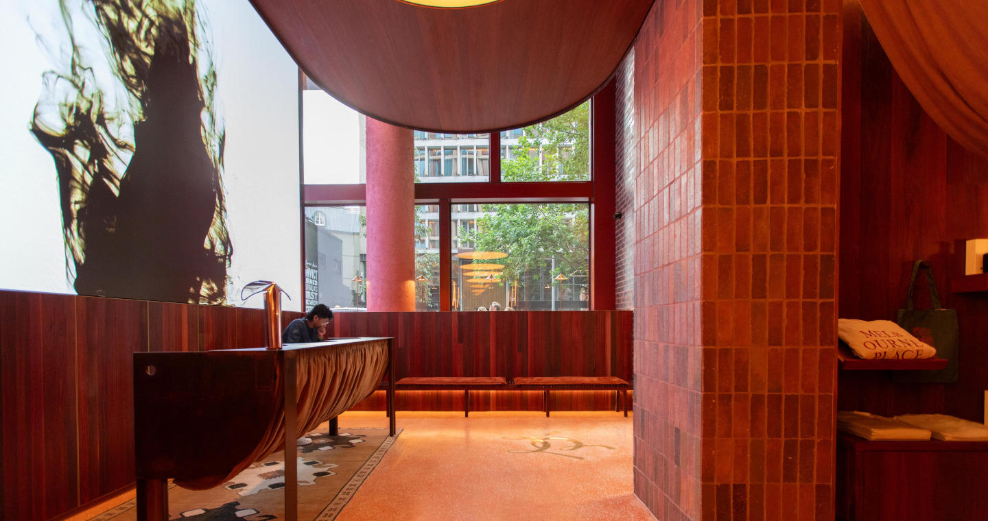 Lobby entrance at Hyde Melbourne Place.