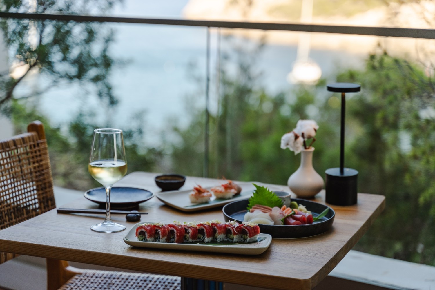 beautiful table setting at Niko restaurant at Hyde Ibiza