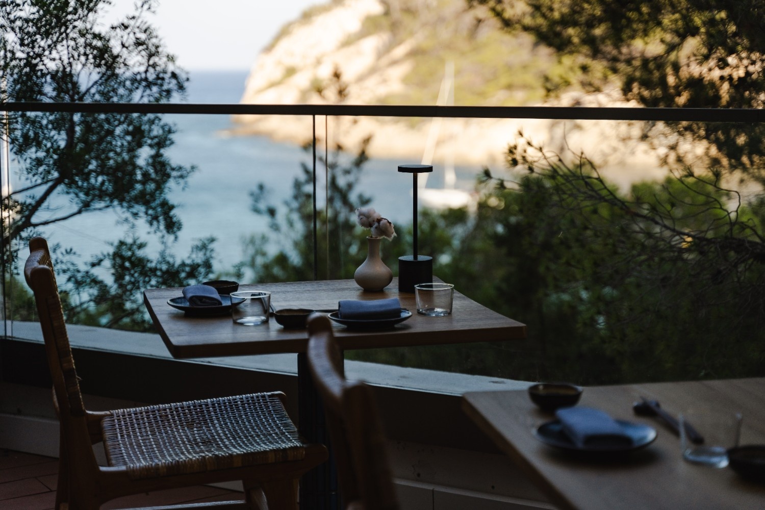 A table at Niko showing the view from the table