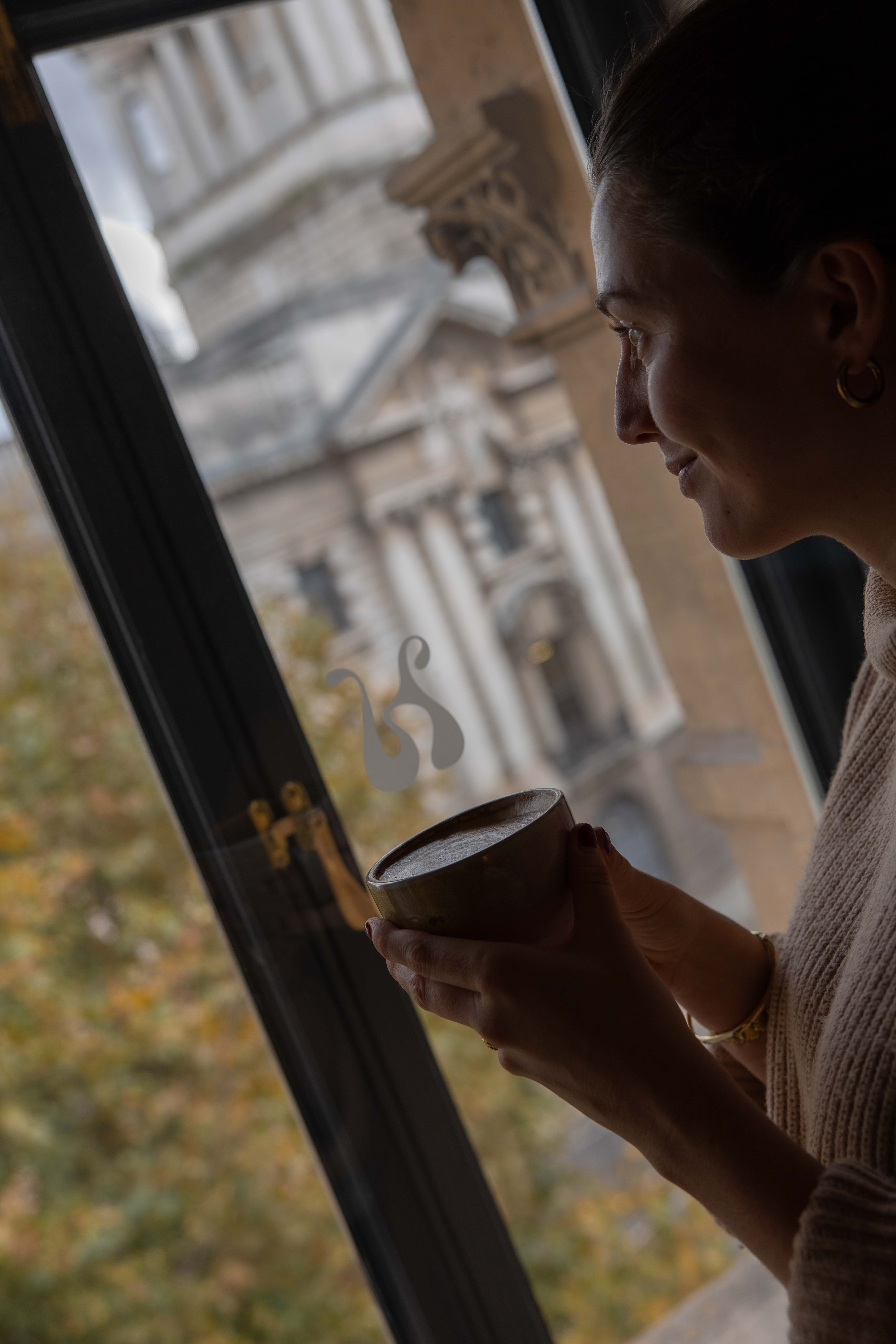 Enjoying your weekend stay with a coffee