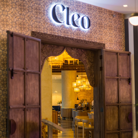The Cleo restaurant entrance at Hyde Dubai