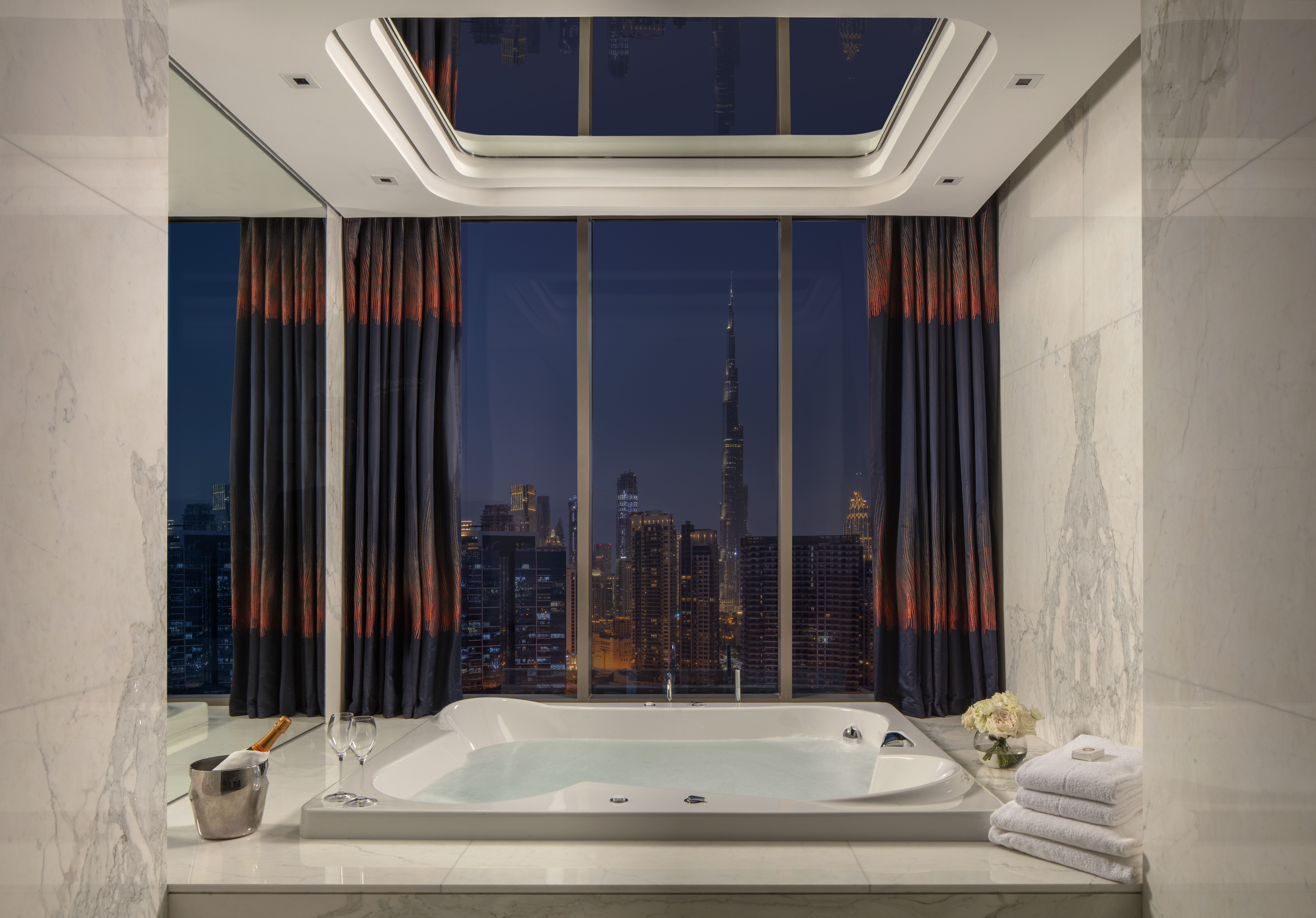 Hyde Dubai Rockstar Suite Hot Tab with Burj Khalifa views